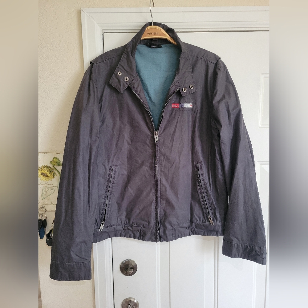 Diesel mens bomber jacket J Radical gray Large Insulated